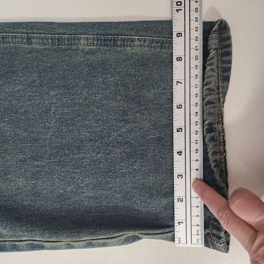 Vintage Mid-Wash Relaxed FitDenim Jeans Straight Leg Unisex Casual Style Medium